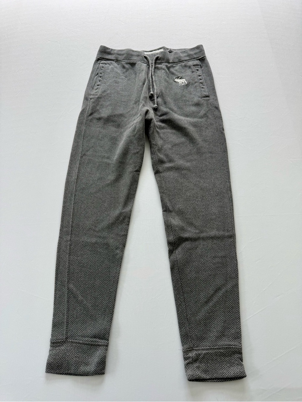 Abercrombie & Fitch Men's Gray Herringbone Sweatpants